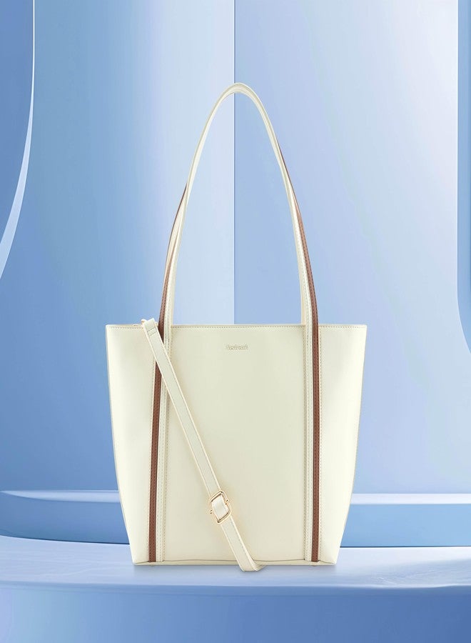 Fastrack Everyday Essential Laptop Tote | Faux-Leather Women's Handbags | Laptop Compatible | Comes with a Key-Leash| Ladies Purse Handbag | Tote for Casual Carry - Image 2